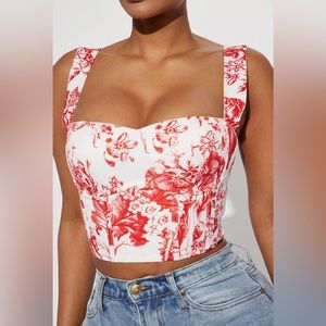 Fashion Nova Floral Corset Top - NWT